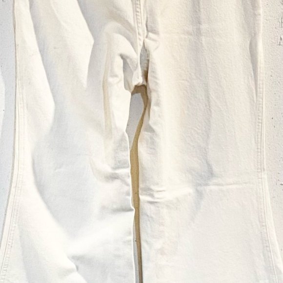 Free People, Over The Rainbow Cream, Wide Leg, High Rise, Jeans, 100% Cotton, 31 - Picture 10 of 13